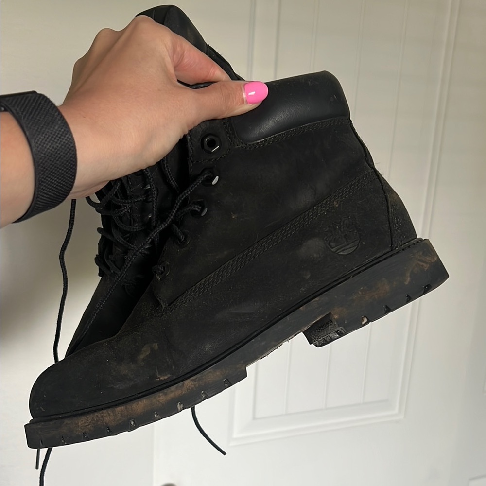 Timberland Black Boots Suede
